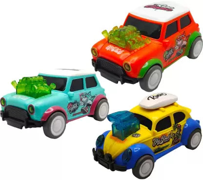 Unbreakable Four-Wheel Drive Friction Powered Diecast Dancing Car Toy  | LOD400-28	DANCING CAR 8PC BOX