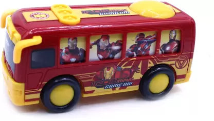 Friction Powered Superhero Spiderman Minibus || LO958-3C 	AVAENGER MOVEBLE BUS