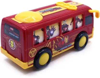 Friction Powered Superhero Spiderman Minibus || LO958-3C 	AVAENGER MOVEBLE BUS